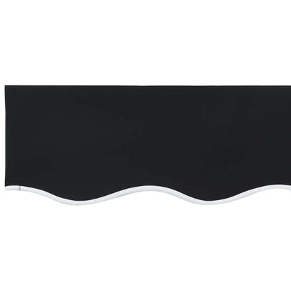 Markisenfranse Schwarz 3,8 x 0,2 m Segeltuch