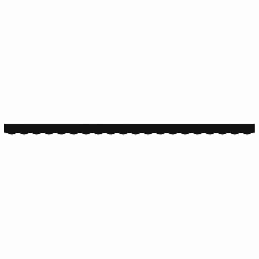 Markisenfranse Schwarz 4,3 x 0,2 m Segeltuch