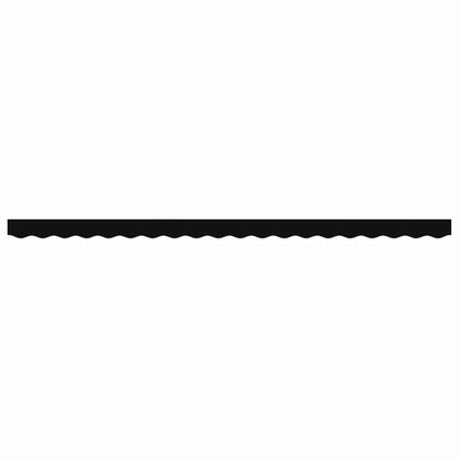 Markisenfranse Schwarz 4,3 x 0,2 m Segeltuch