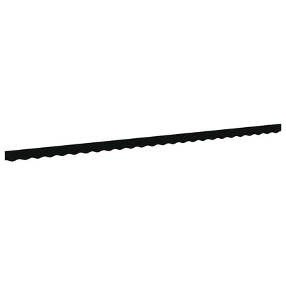 Markisenfranse Schwarz 5,8 x 0,2 m Segeltuch