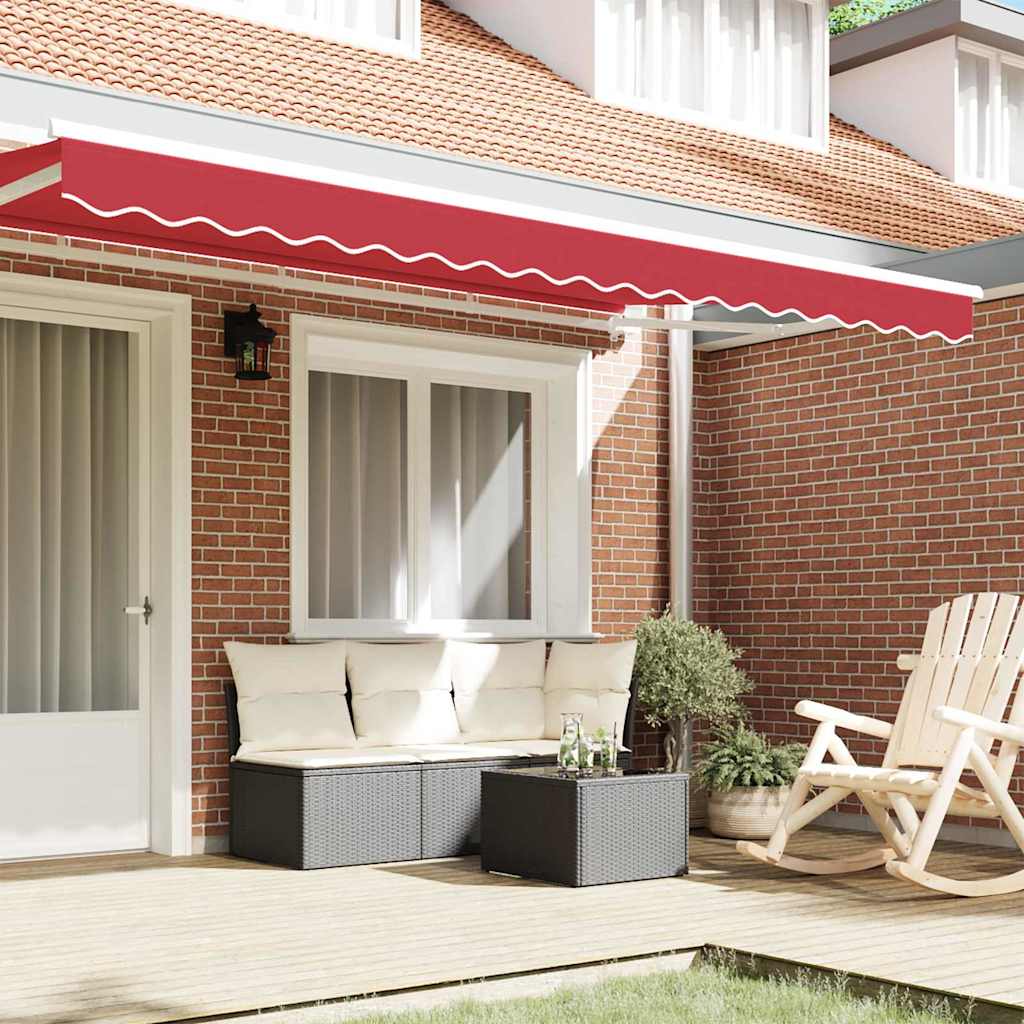 Markisenfranse Rot 3,3 x 0,2 m Segeltuch