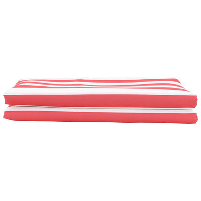Markisen-Ersatzstoff Rot, weiß 10 x 1.6 m PE, Beton, Eisen