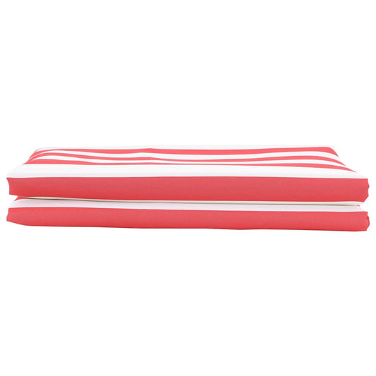 Markisen-Ersatzstoff Rot, weiß 10 x 1.6 m PE, Beton, Eisen