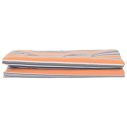 Markisen-Ersatzstoff Blau, orange 10 x 1.6 m PE, Beton, Eisen