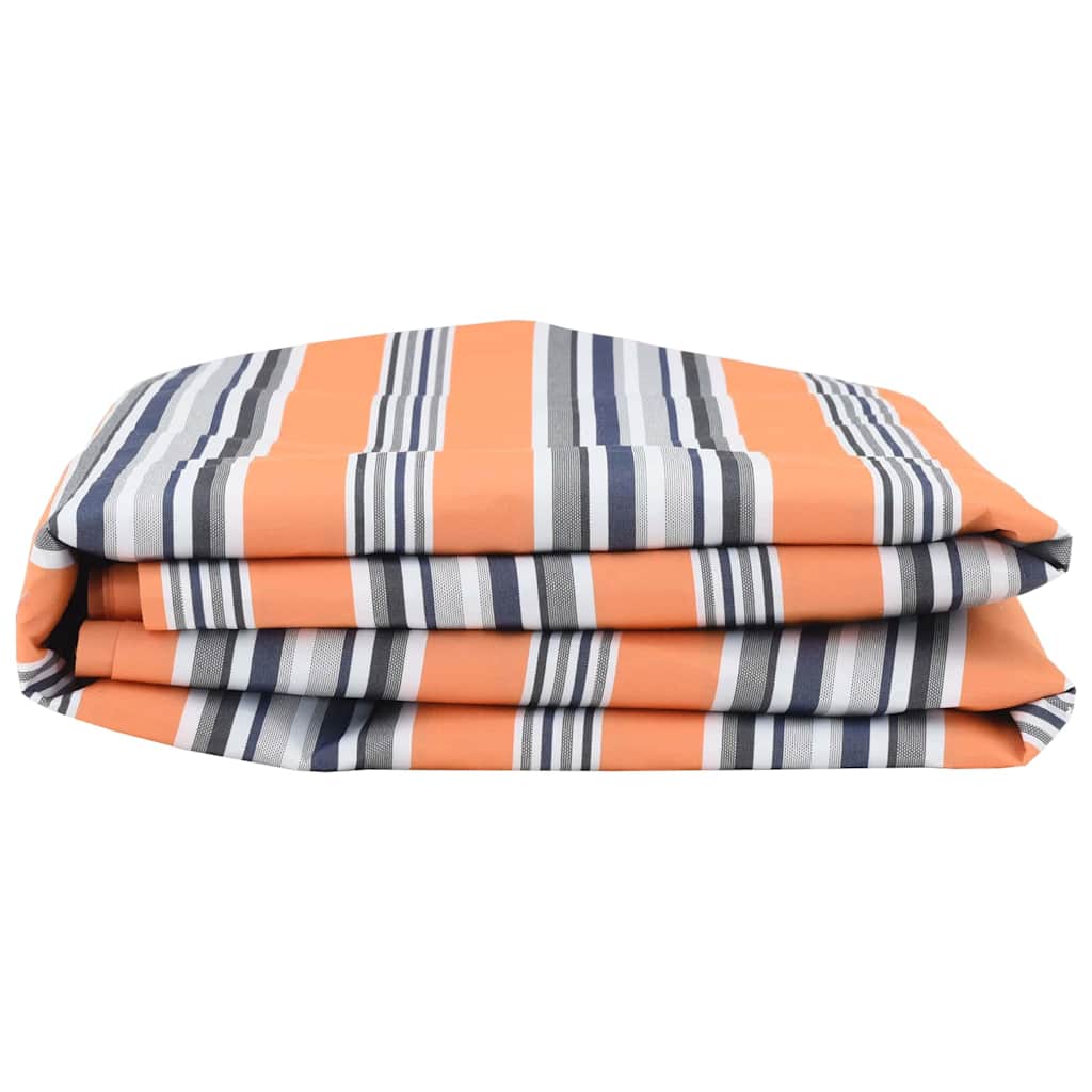 Markisen-Ersatzstoff Blau, orange 10 x 1.6 m PE, Beton, Eisen