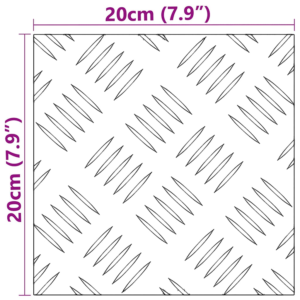 Rautenscheiben 2 pcs Silber 20 x 20 cm Aluminium