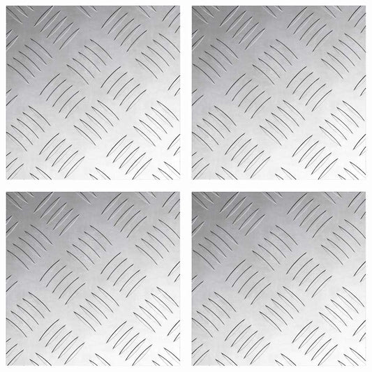 Rautenscheiben 4 pcs Silber 20 x 20 cm Aluminium