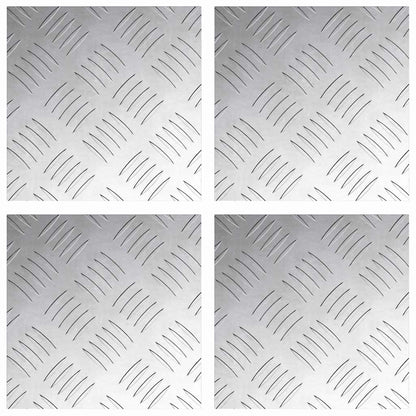 Rautenscheiben 4 pcs Silber 20 x 20 cm Aluminium