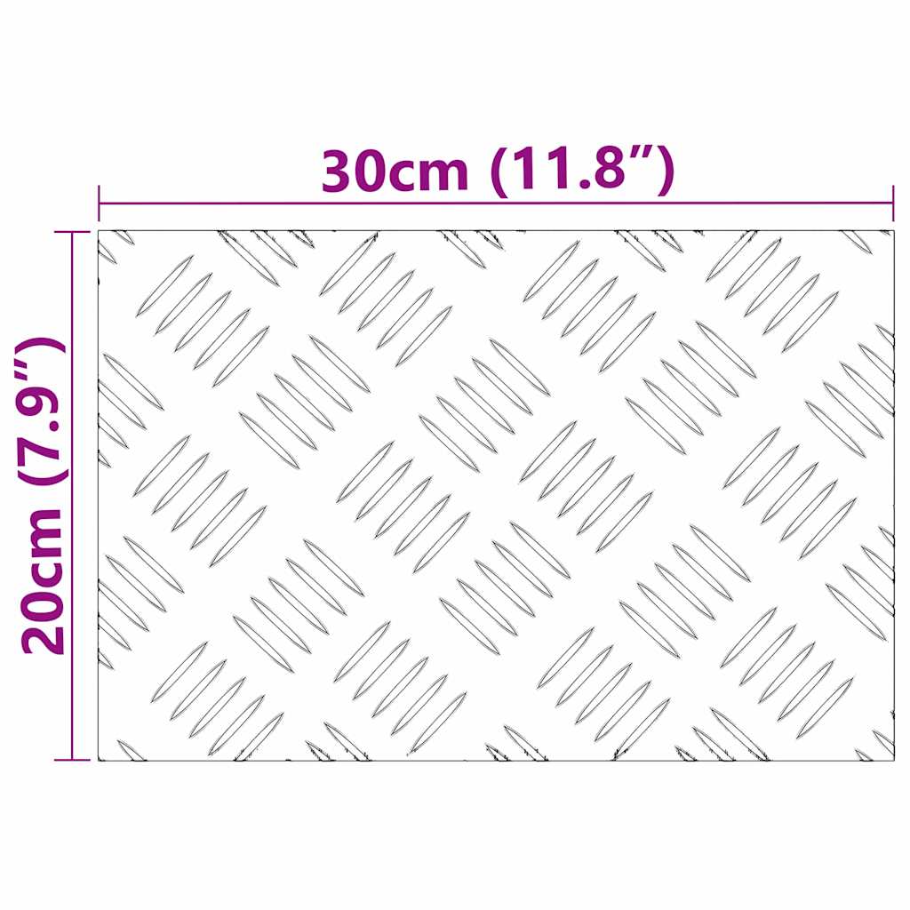 Rautenscheiben 2 pcs Silber 30 x 20 cm Aluminium