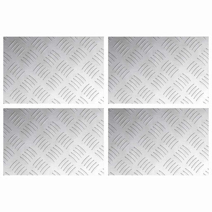 Rautenscheiben 4 pcs Silber 30 x 20 cm Aluminium