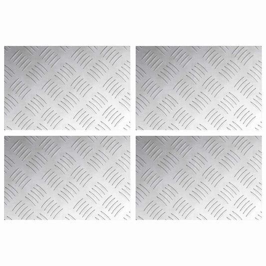Rautenscheiben 4 pcs Silber 30 x 20 cm Aluminium