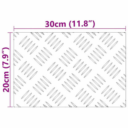 Rautenscheiben 4 pcs Silber 30 x 20 cm Aluminium
