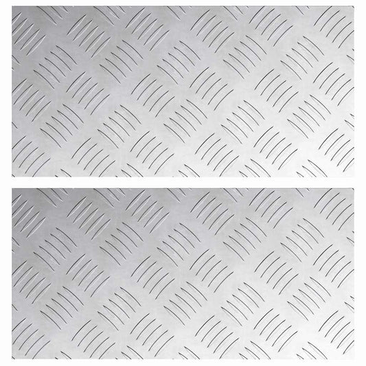 Rautenscheiben 2 pcs Silber 40 x 20 cm Aluminium