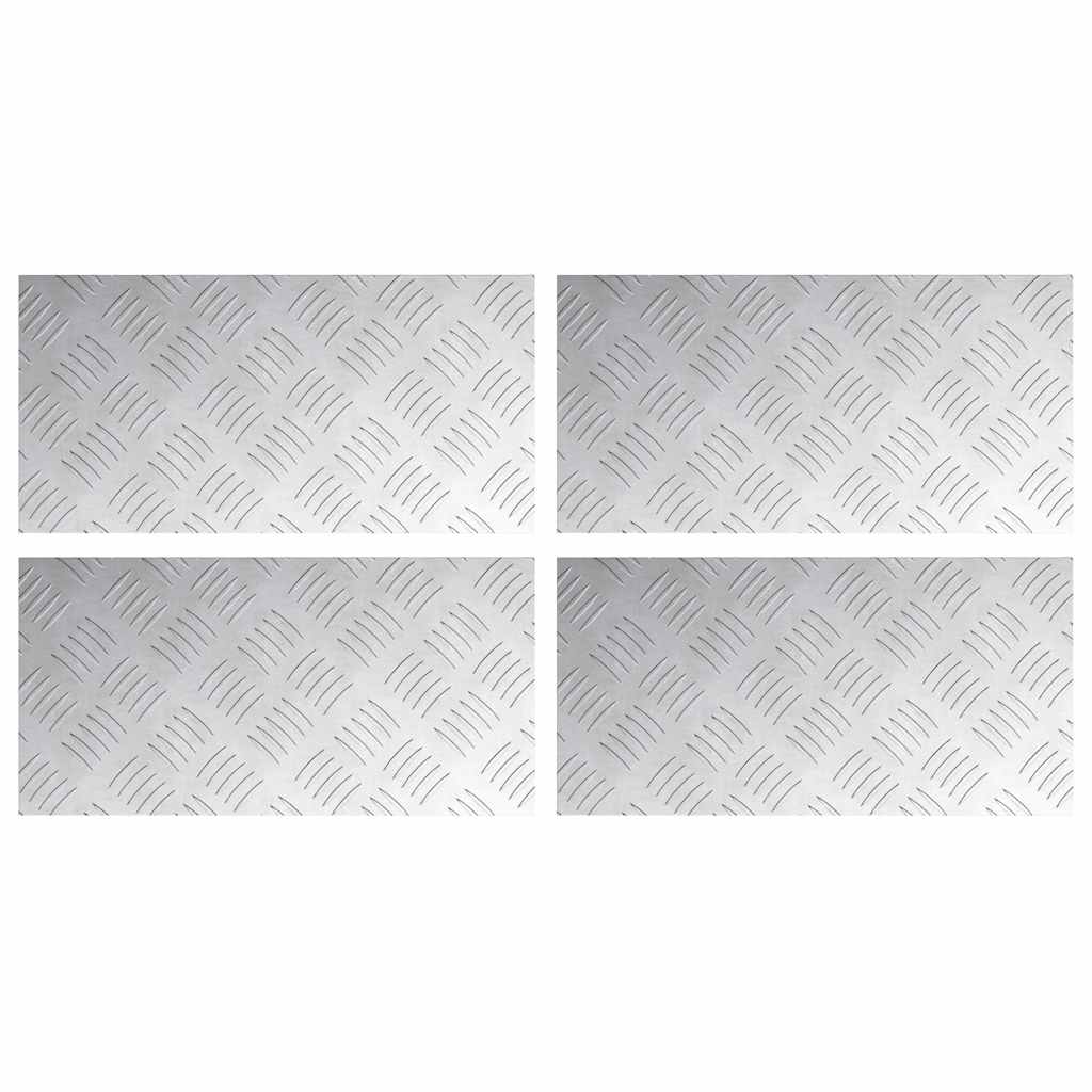 Rautenscheiben 4 pcs Silber 40 x 20 cm Aluminium