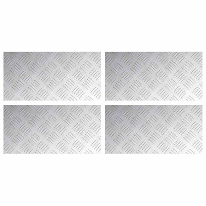 Rautenscheiben 4 pcs Silber 40 x 20 cm Aluminium