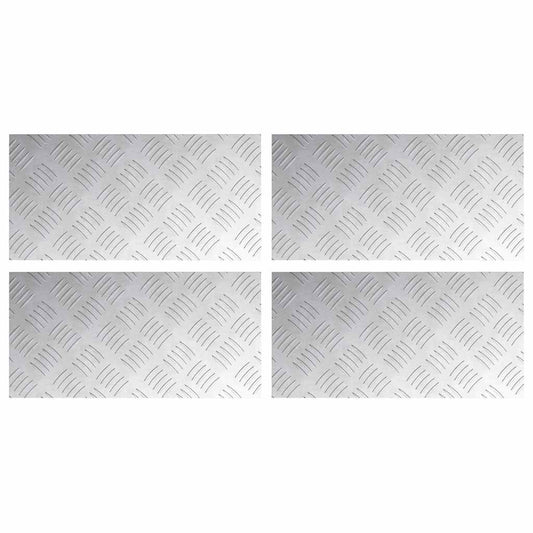 Rautenscheiben 4 pcs Silber 40 x 20 cm Aluminium