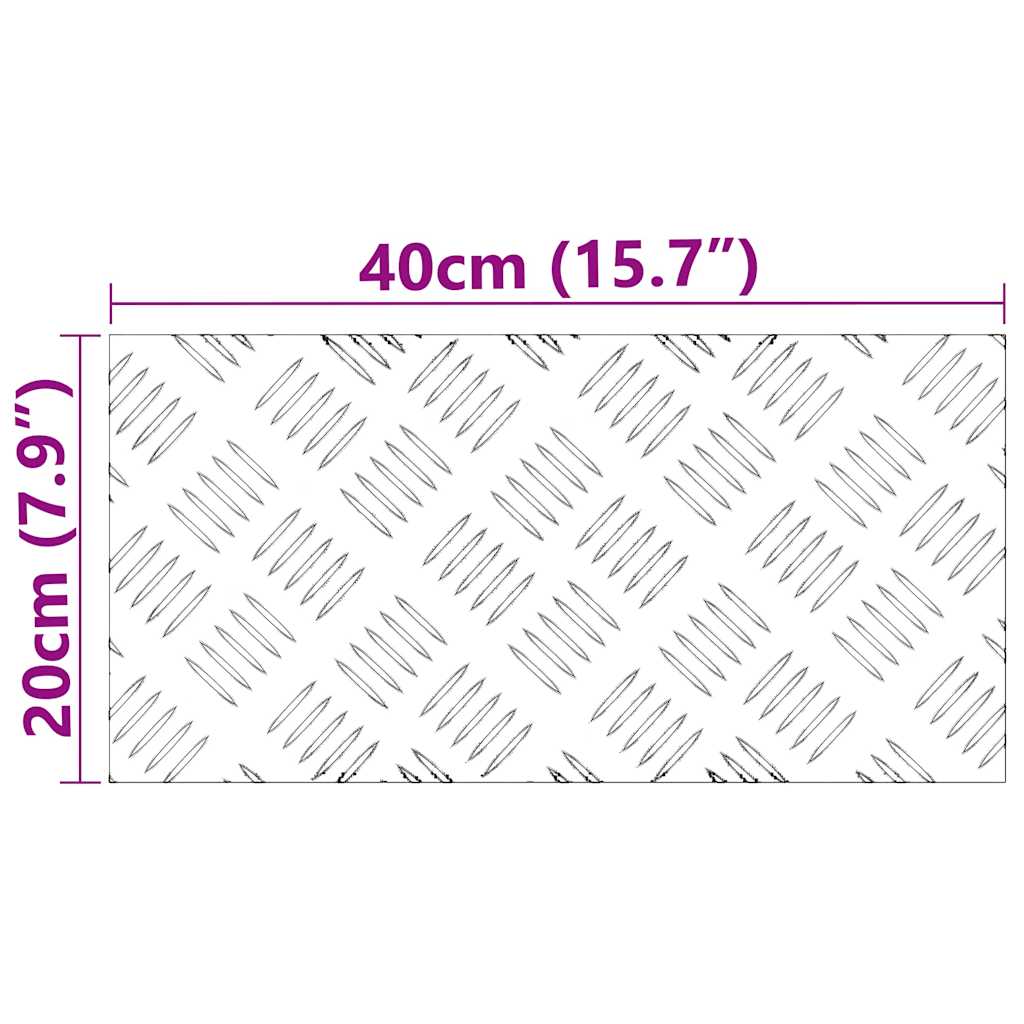 Rautenscheiben 4 pcs Silber 40 x 20 cm Aluminium