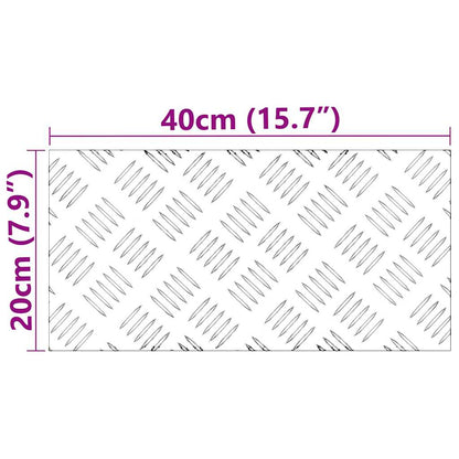 Rautenscheiben 4 pcs Silber 40 x 20 cm Aluminium
