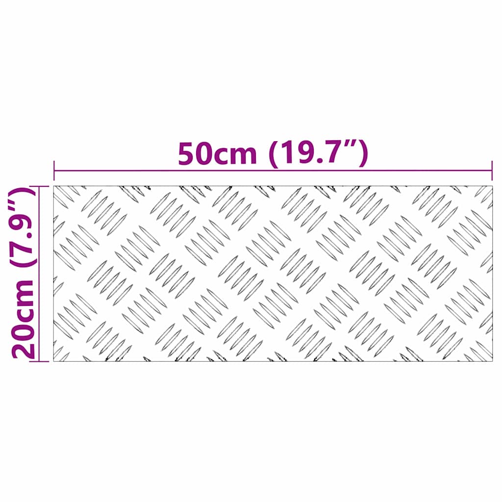 Rautenscheiben 4 pcs Silber 50 x 20 cm Aluminium