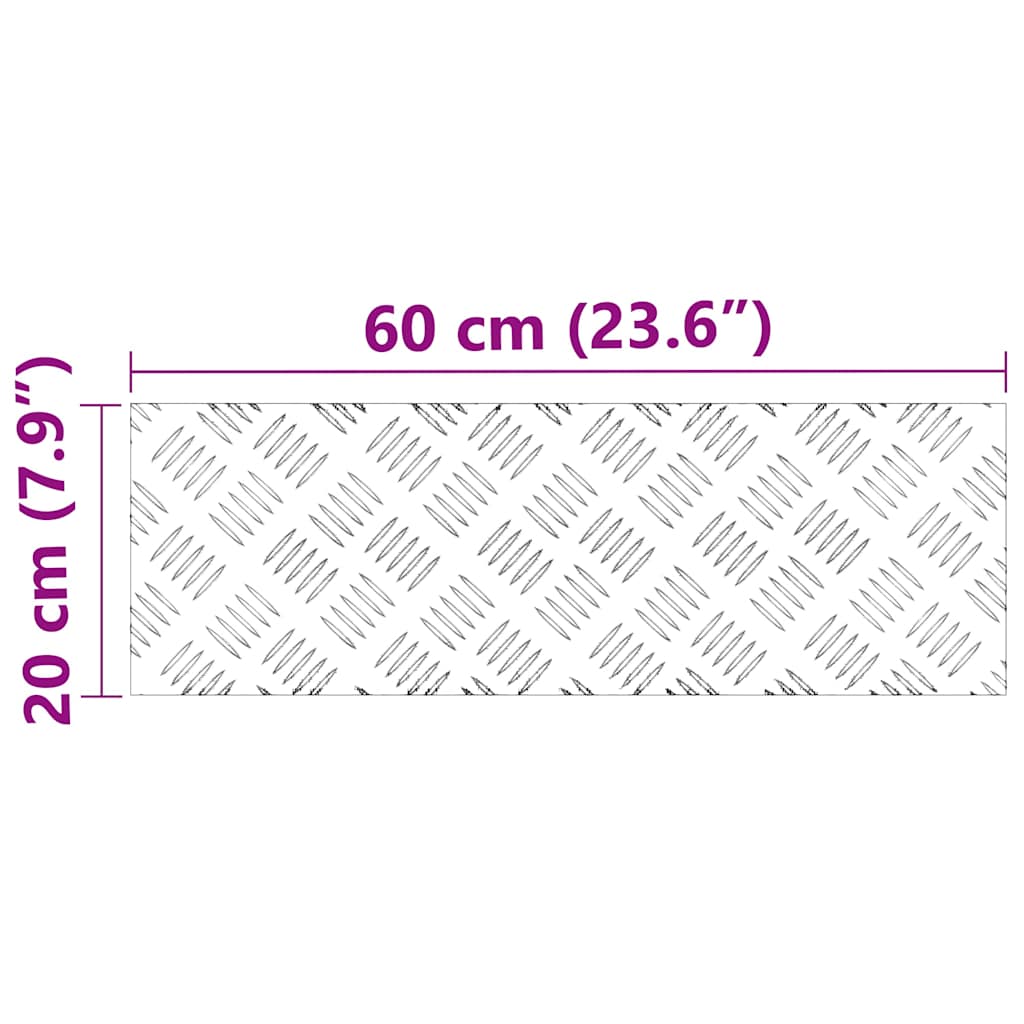Rautenscheiben 2 pcs Silber 60 x 20 cm Aluminium