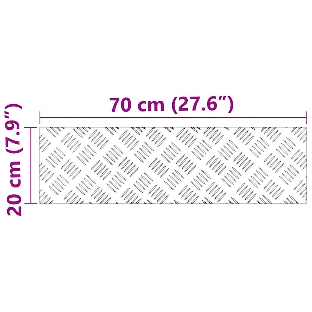 Rautenscheiben 4 pcs Silber 70 x 20 cm Aluminium