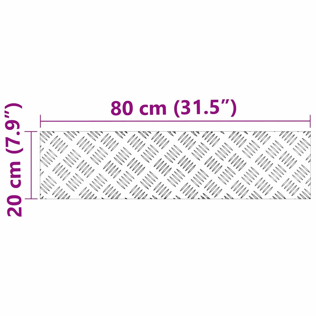 Rautenscheiben 4 pcs Silber 80 x 20 cm Aluminium