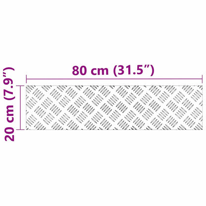 Rautenscheiben 4 pcs Silber 80 x 20 cm Aluminium