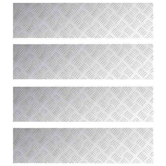 Rautenscheiben 4 pcs Silber 80 x 20 cm Aluminium