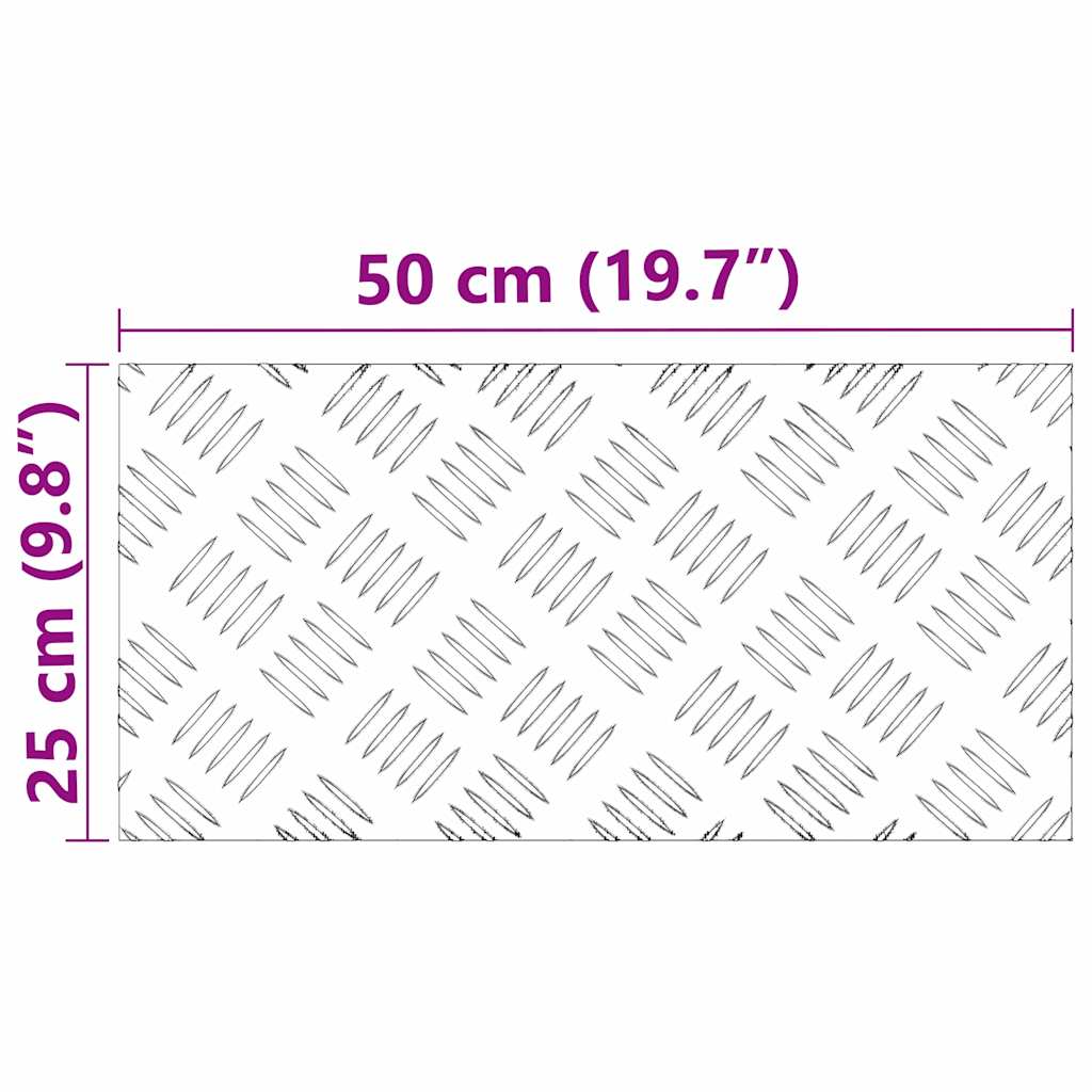 Rautenscheiben 4 pcs Silber 50 x 25 cm Aluminium