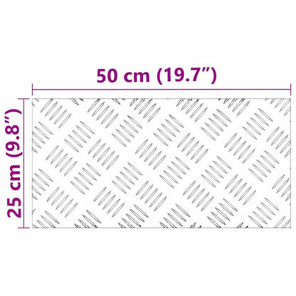 Rautenscheiben 2 pcs Silber 50 x 25 cm Aluminium