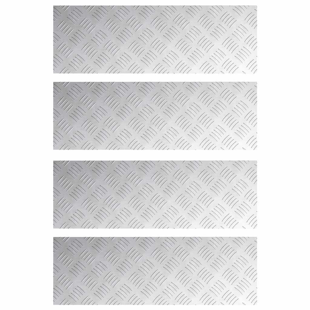 Rautenscheiben 4 pcs Silber 75 x 25 cm Aluminium