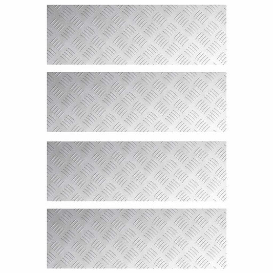 Rautenscheiben 4 pcs Silber 75 x 25 cm Aluminium