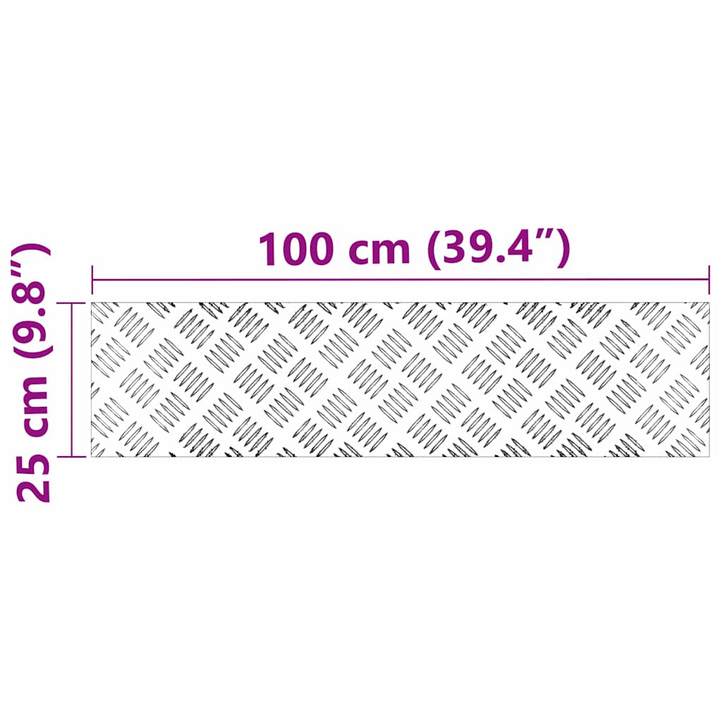 Rautenscheiben 2 pcs Silber 100 x 25 cm Aluminium