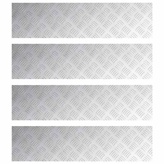 Rautenscheiben 4 pcs Silber 100 x 25 cm Aluminium