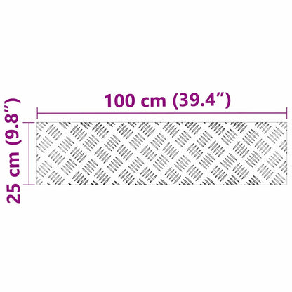 Rautenscheiben 4 pcs Silber 100 x 25 cm Aluminium