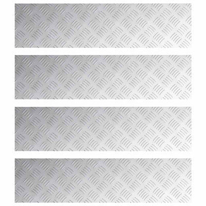 Rautenscheiben 4 pcs Silber 100 x 25 cm Aluminium