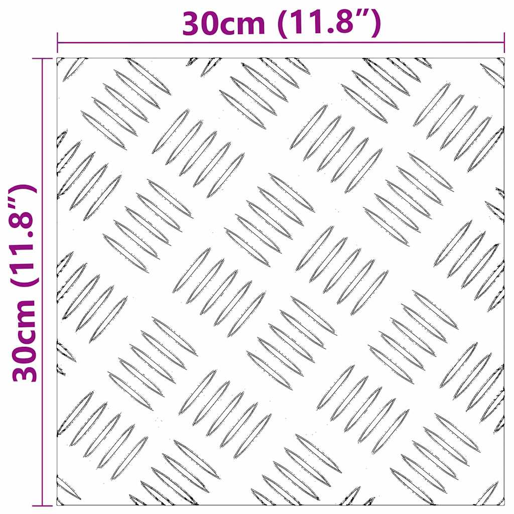 Rautenscheiben 4 pcs Silber 30 x 30 cm Aluminium