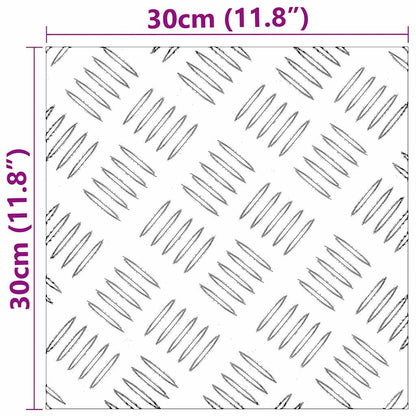 Rautenscheiben 4 pcs Silber 30 x 30 cm Aluminium