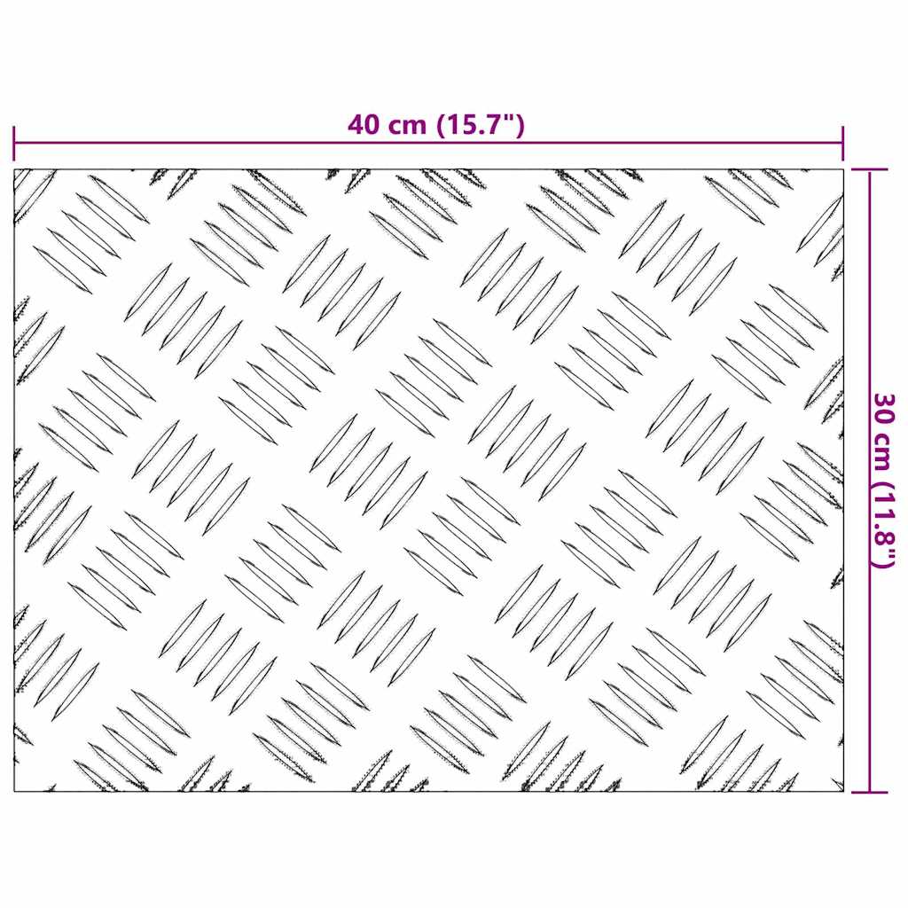 Rautenscheiben 2 pcs Silber 40 x 30 cm Aluminium