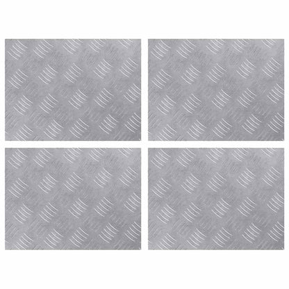 Rautenscheiben 4 pcs Silber 40 x 30 cm Aluminium