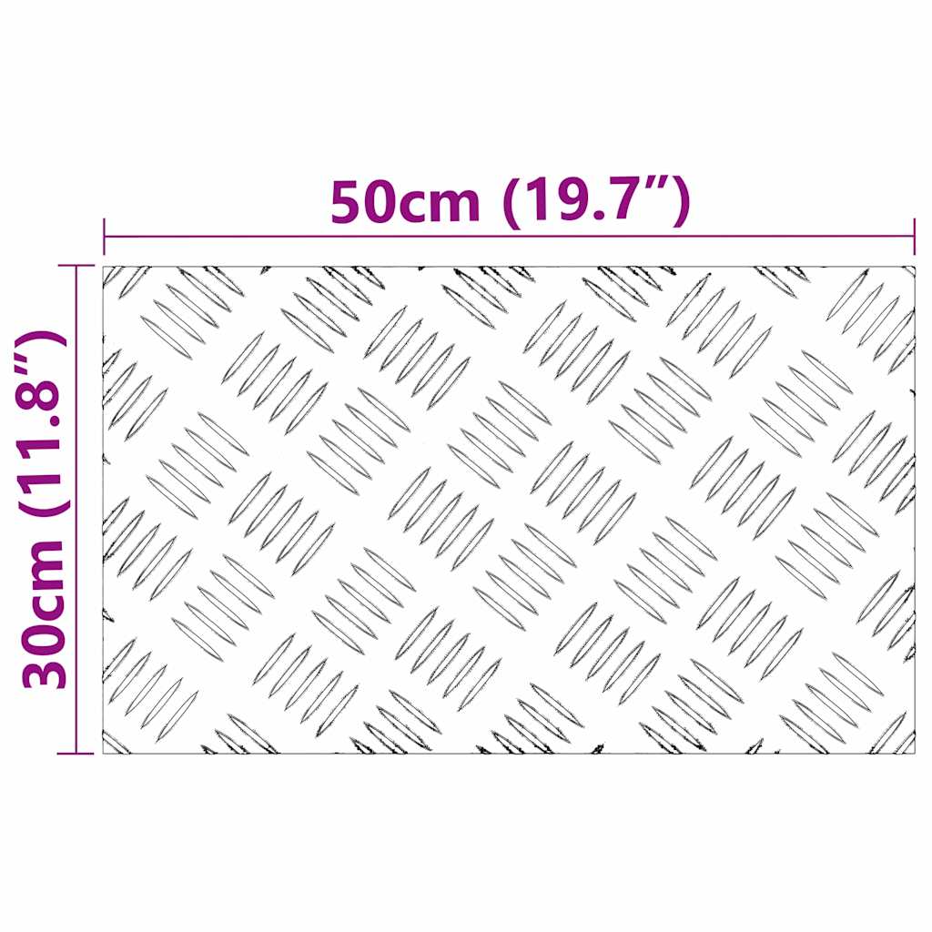 Rautenscheiben 2 pcs Silber 50 x 30 cm Aluminium