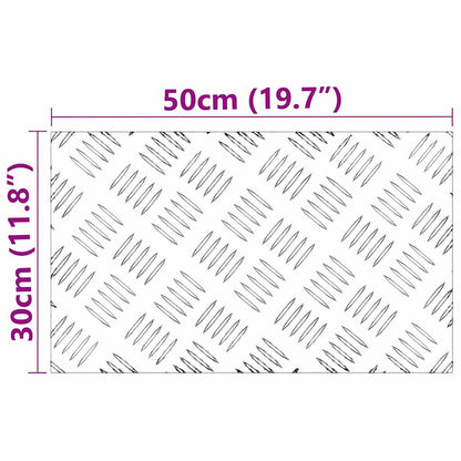 Rautenscheiben 2 pcs Silber 50 x 30 cm Aluminium