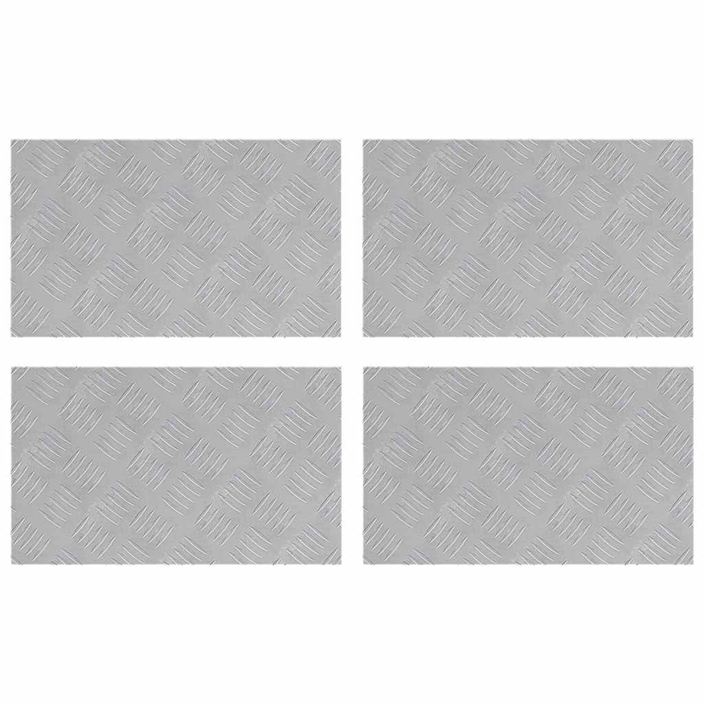 Rautenscheiben 4 pcs Silber 50 x 30 cm Aluminium