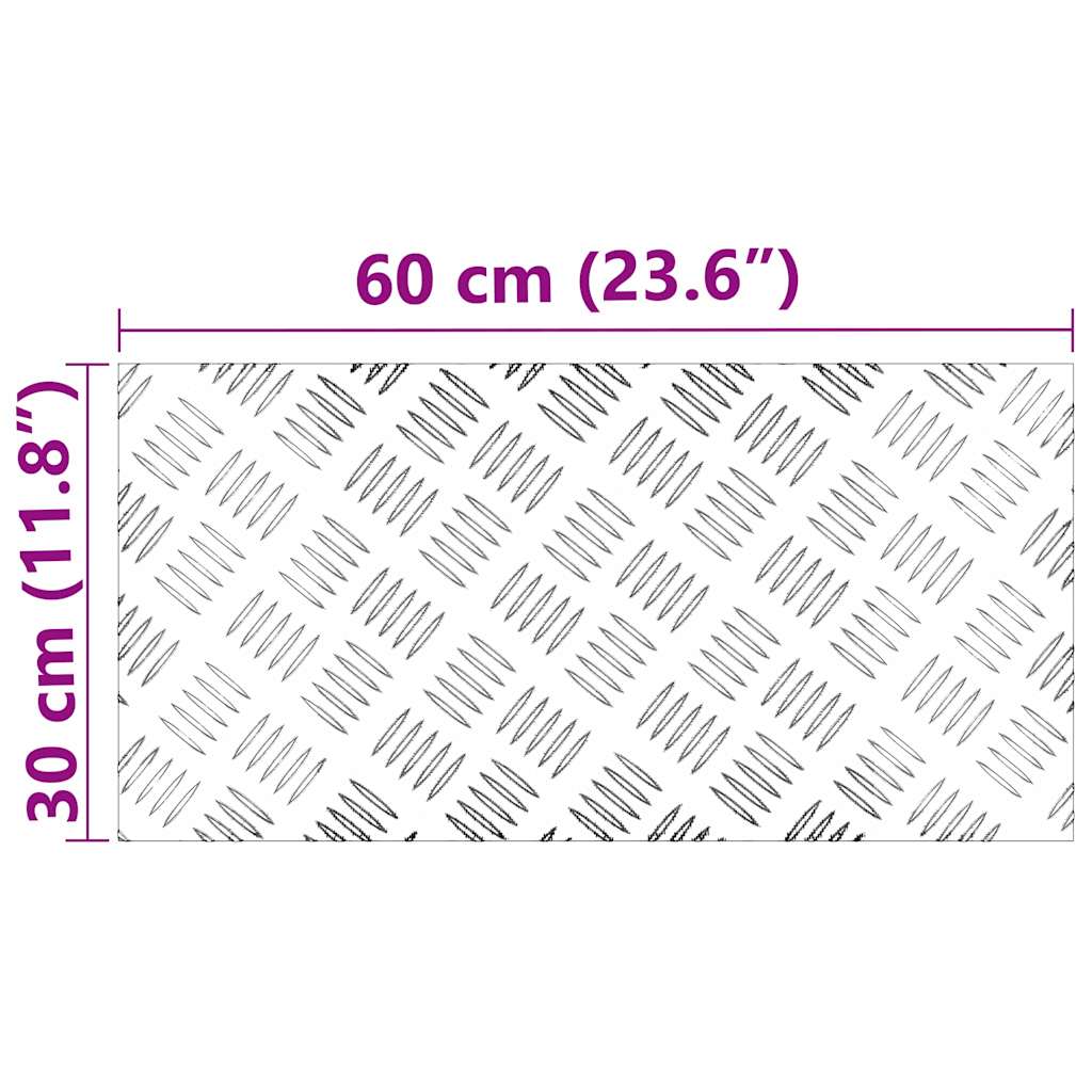 Rautenscheiben 2 pcs Silber 60 x 30 cm Aluminium