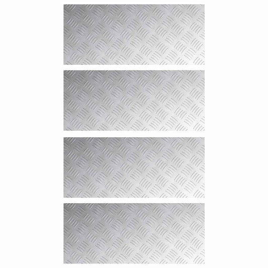 Rautenscheiben 4 pcs Silber 70 x 30 cm Aluminium