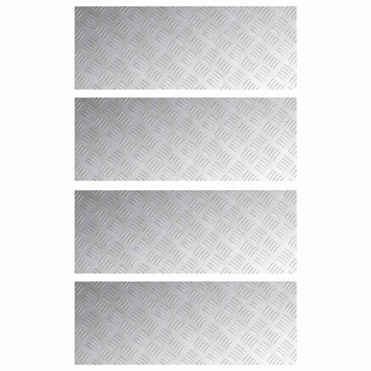 Rautenscheiben 4 pcs Silber 80 x 30 cm Aluminium