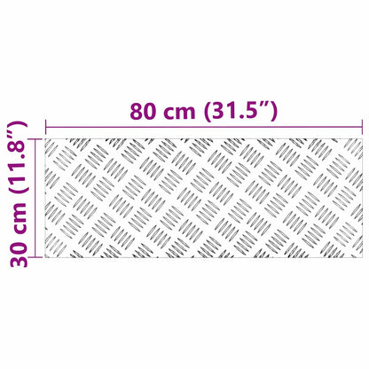 Rautenscheiben 4 pcs Silber 80 x 30 cm Aluminium