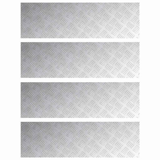 Rautenscheiben 4 pcs Silber 100 x 30 cm Aluminium