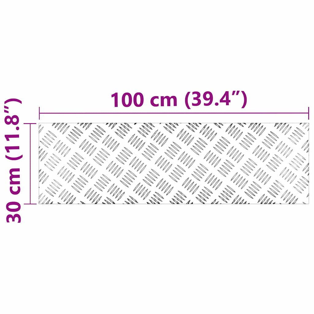 Rautenscheiben 4 pcs Silber 100 x 30 cm Aluminium