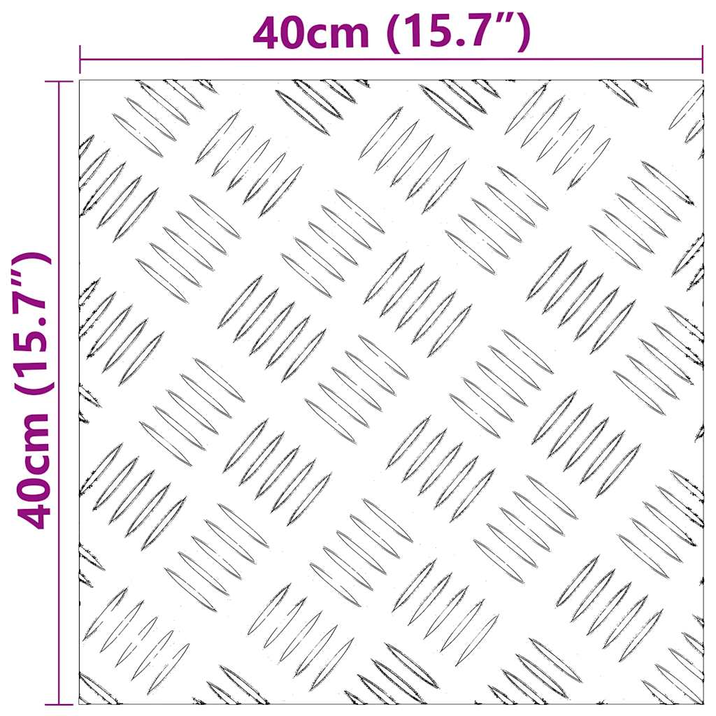Rautenscheiben 4 pcs Silber 40 x 40 cm Aluminium